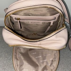 Michael Kors Rhea Medium Pink Leather Backpack